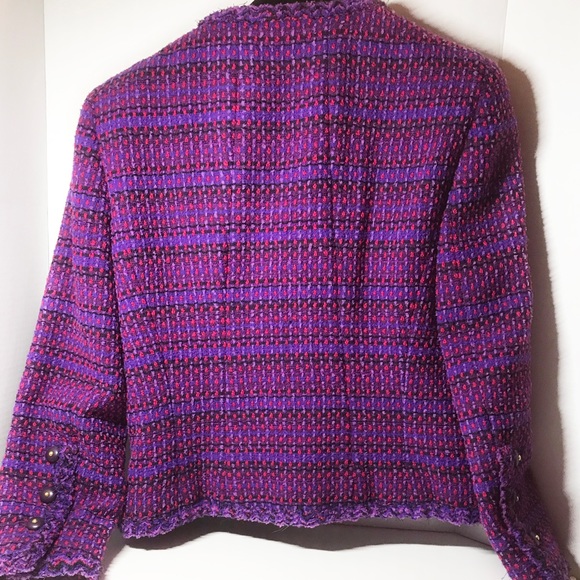 Chanel purple fringe tweed jacket - Picture 4 of 8